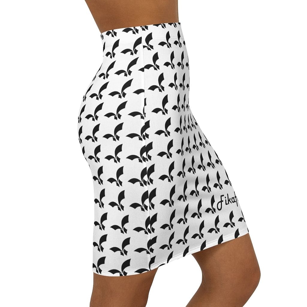 High Waist All Over Print Fikafuntimes Logo Sports Skirt