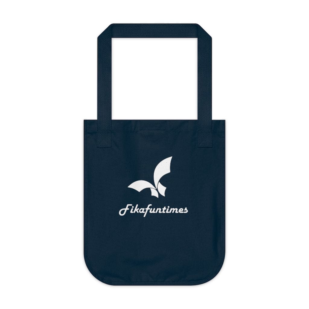 Organic Eco Friendly Fikafuntimes Logo Print Tote Bag