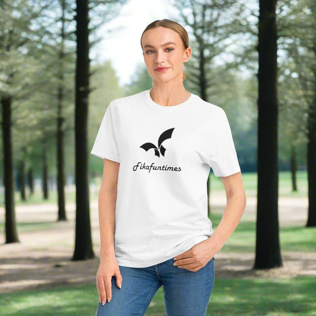 Unisex Organic Crew Neck Fikafuntimes Logo Print T - shirt