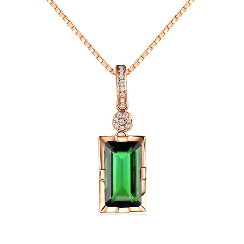 4pcs Lucky Gemstone Emerald Green Jewelry Set