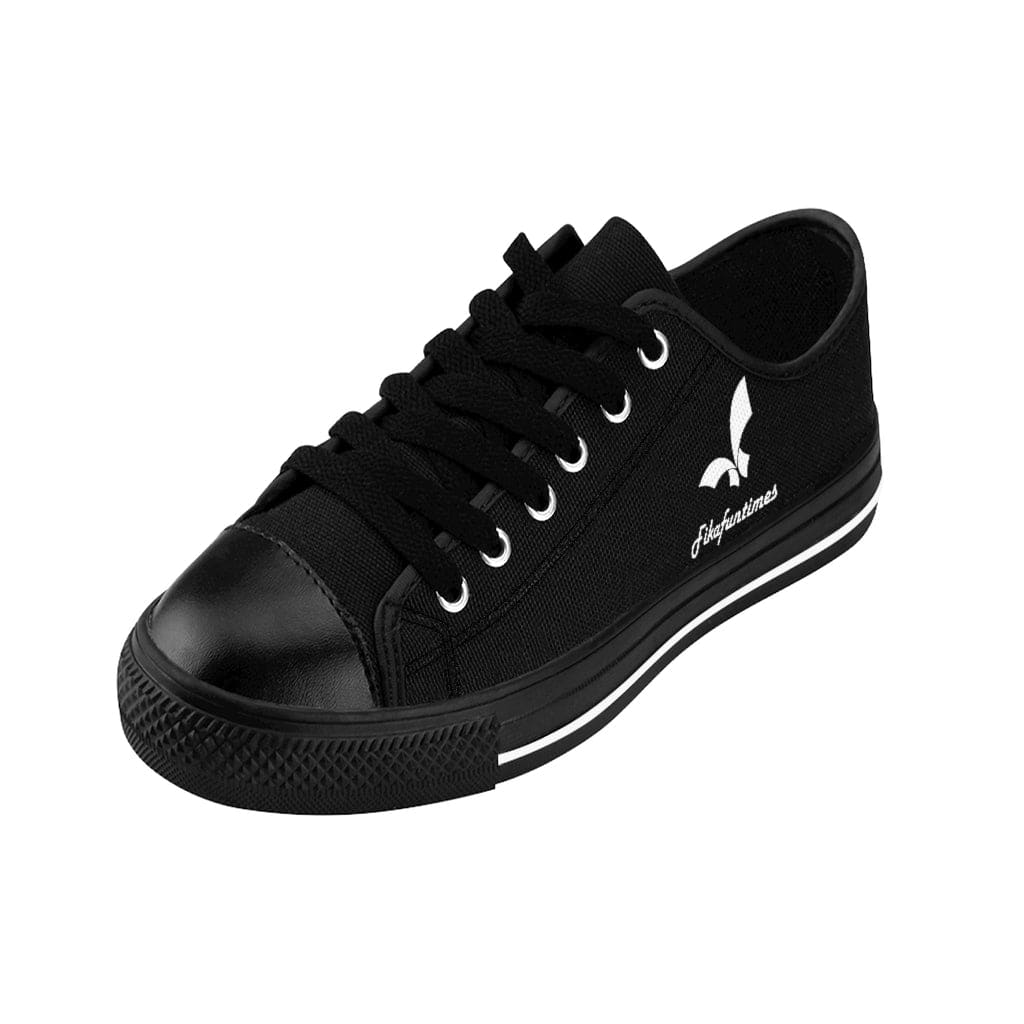 Breathable Lace - up Black Canvas Fikafuntimes Skate Shoes