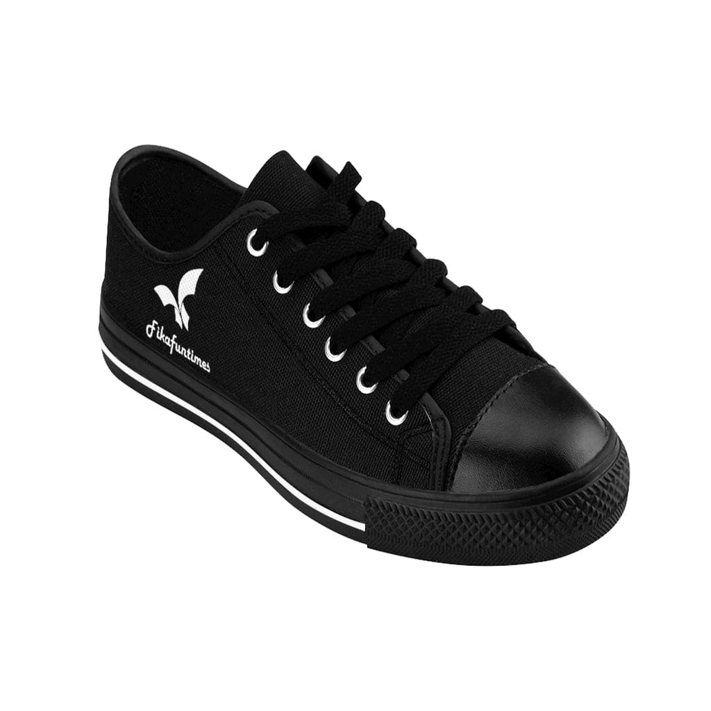 Breathable Lace - up Black Canvas Fikafuntimes Skate Shoes