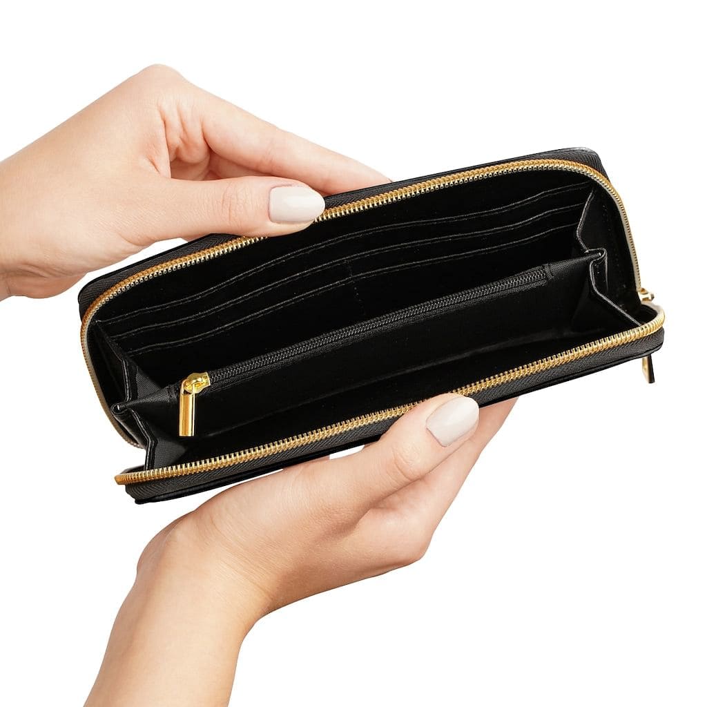 Fikafuntimes Black & White Zipper Wallet