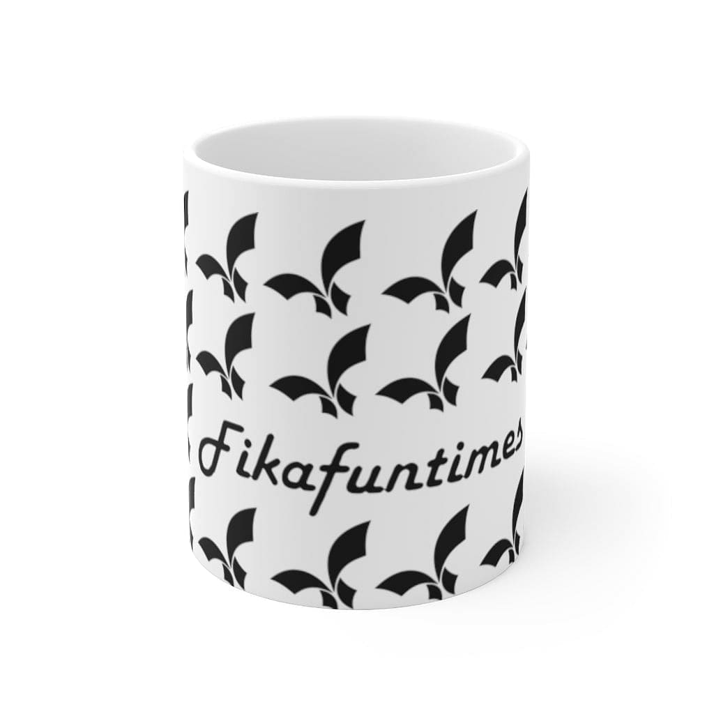 Fikafuntimes White & Black Ceramic Mug