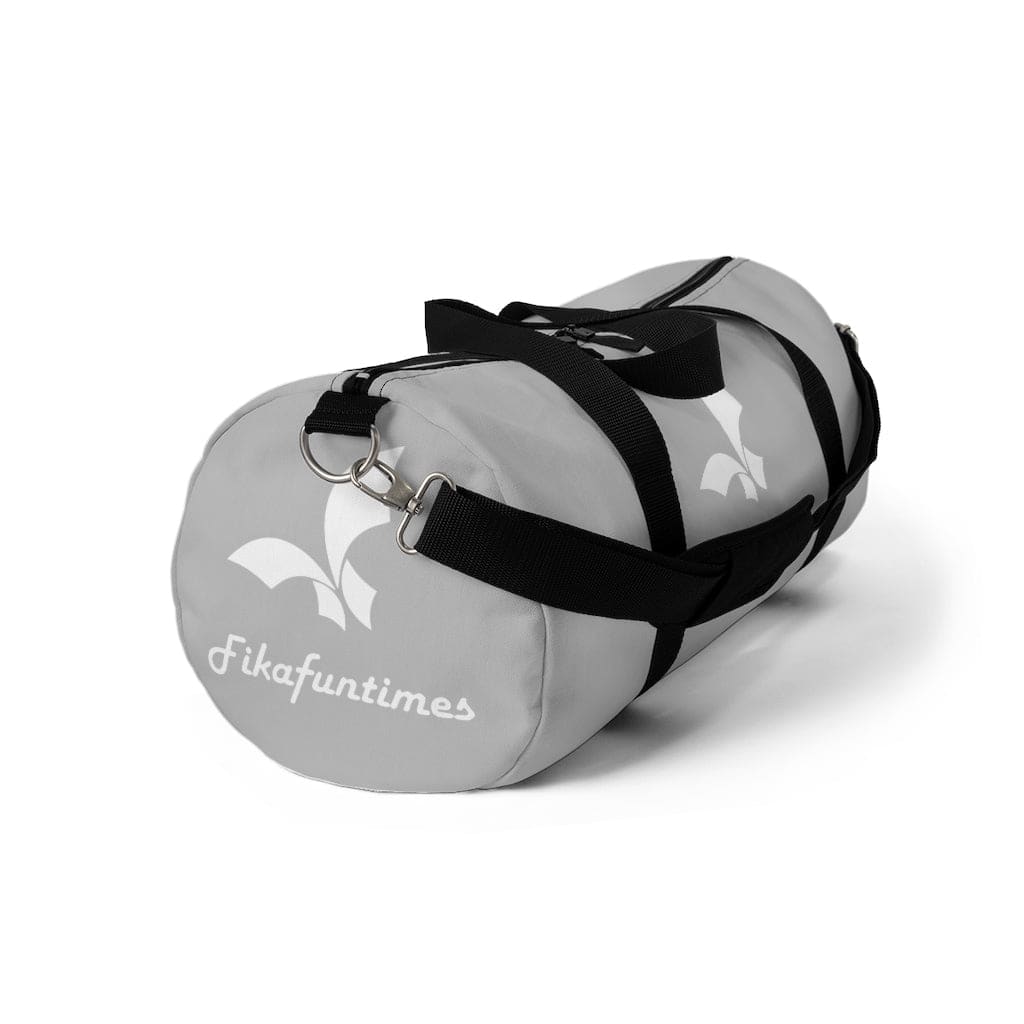 Lightweight Fikafuntimes White Logo Print Duffel Bag