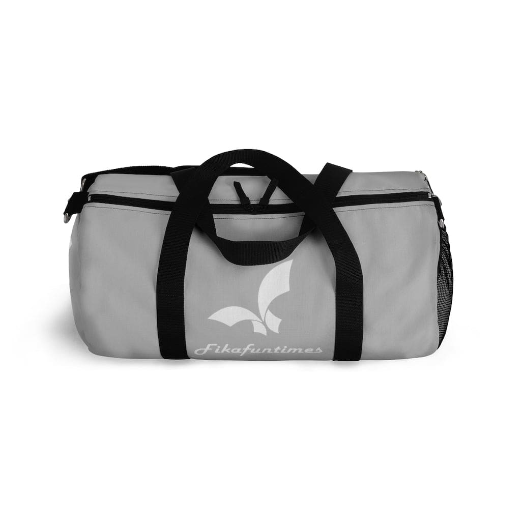 Lightweight Fikafuntimes White Logo Print Duffel Bag