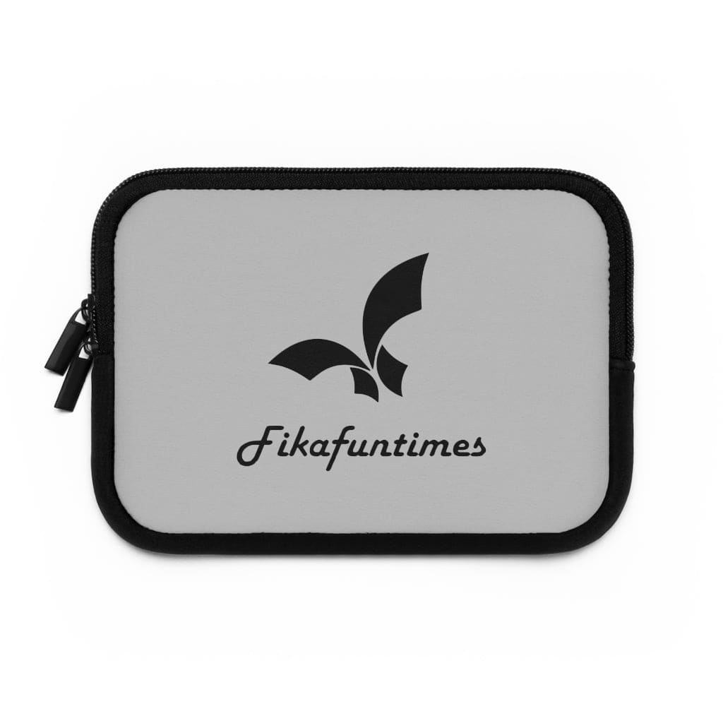 Lightweight Grey & Black Fikafuntimes Laptop Sleeve