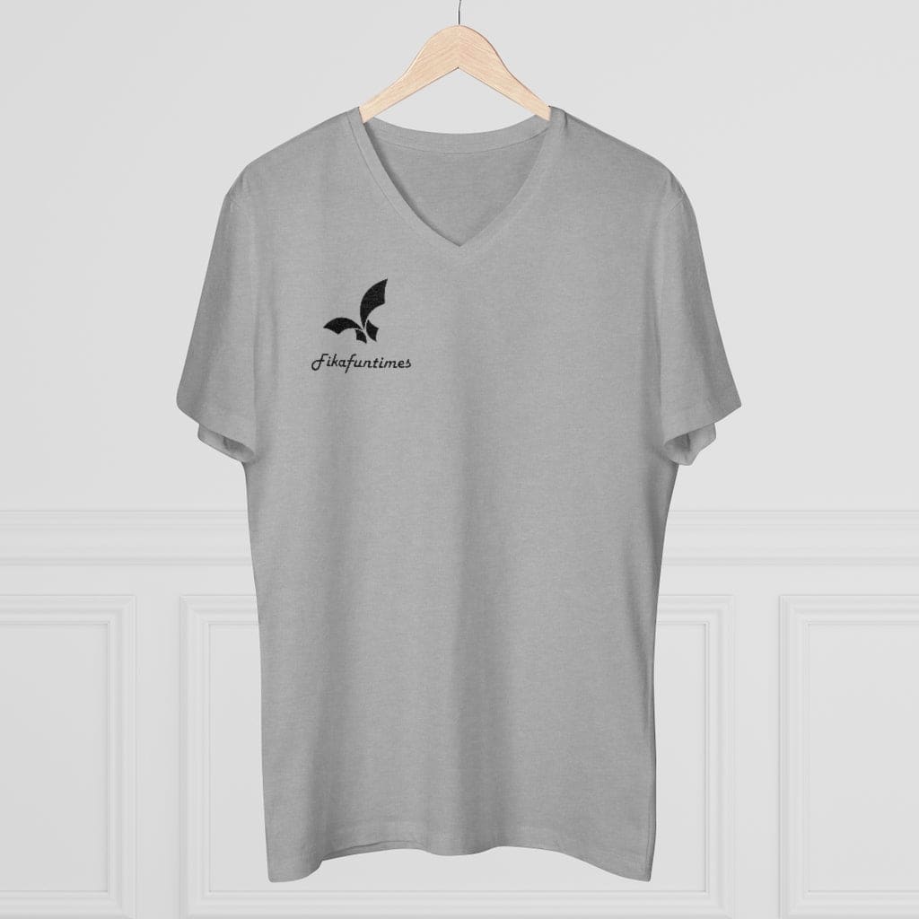 Men Organic V-neck Fikafuntimes T-shirt