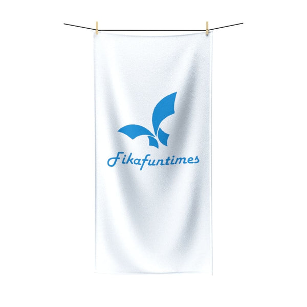 Polycotton Absorbent White & Blue Fikafuntimes Towel