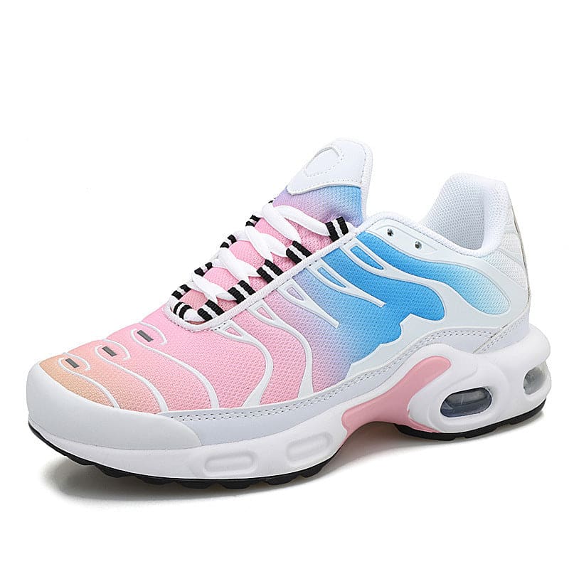 Unisex Lace - up 3d Print Striped Air Cushion Sneakers Shoes