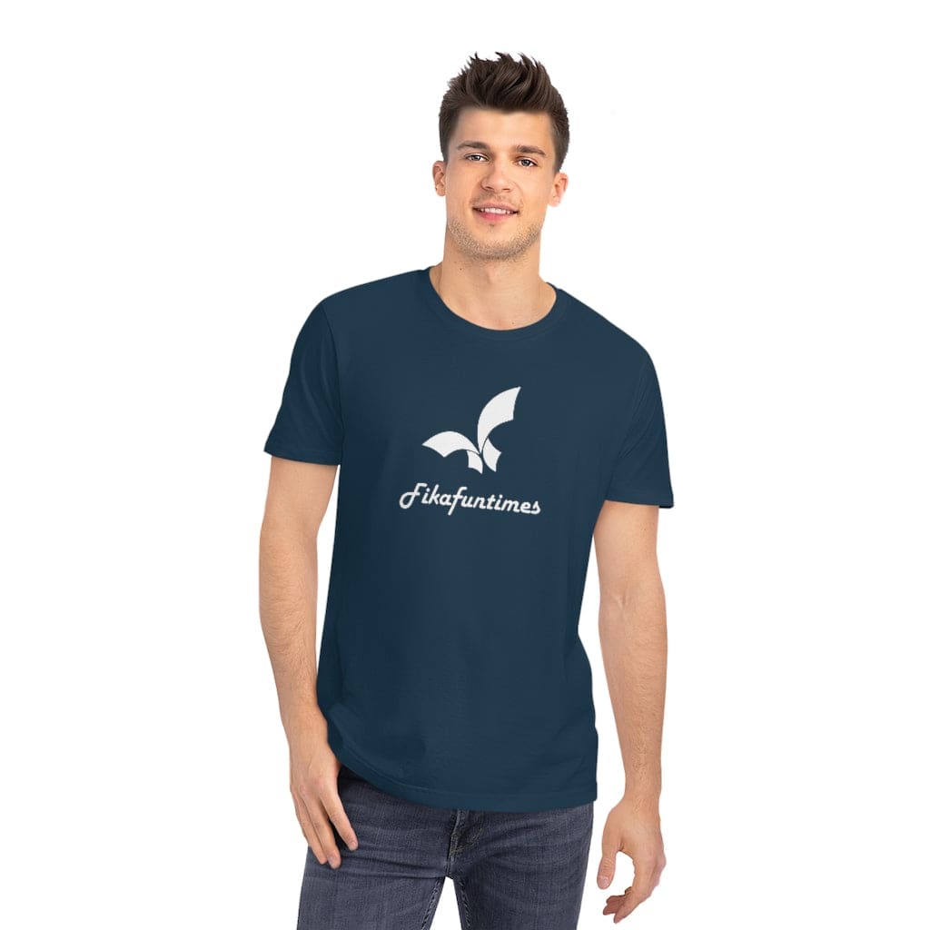 Unisex Organic Crew Neck Fikafuntimes Logo Print T-shirt