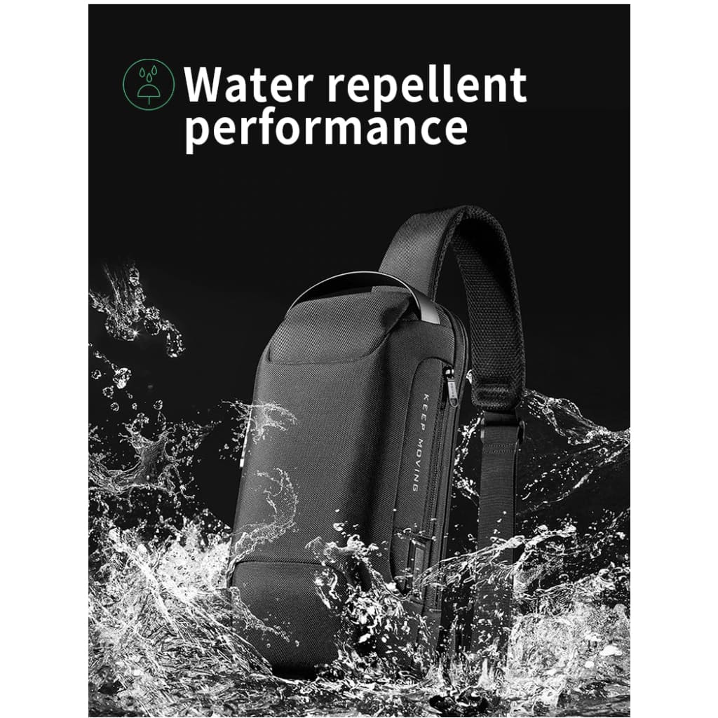 Waterproof Breathable Usb Charging Port Sling Bag